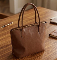 Elegant Croc Texture Tote Handbag for Women