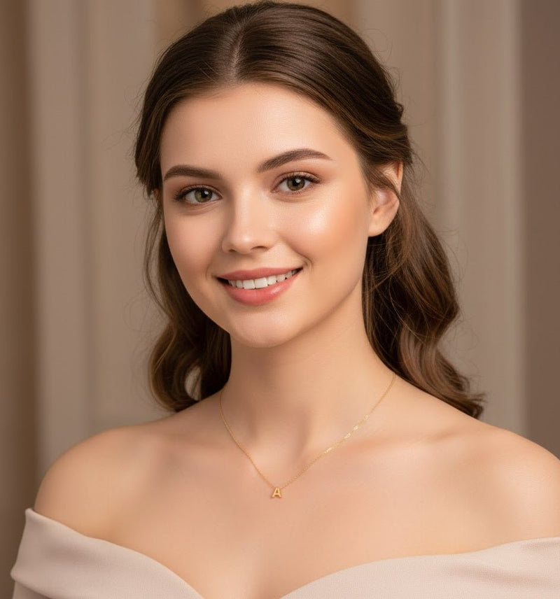 English Initial Necklace