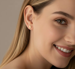 Letter Stud Earring